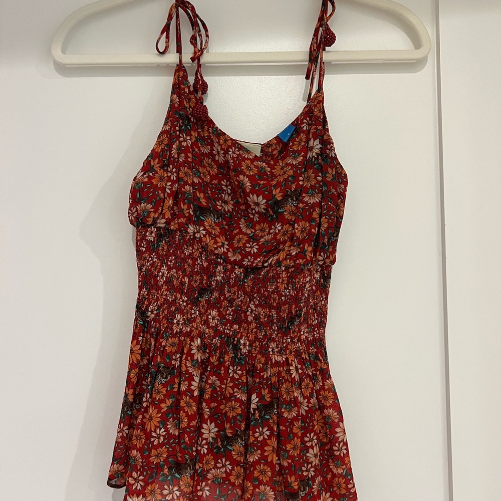 Farm Rio for Anthropologie Red Floral blouse